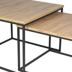 Stolik kawowy 2w1 kwadratowy Quadro Duo - Loftowy