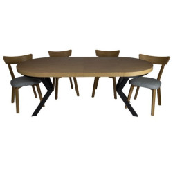 Stół okrągły rozkładany Riva Plus 110+2x50/110cm dla 5-9 osób