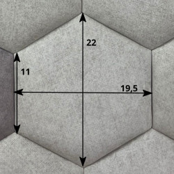 Panele Tapicerowane na Ścianę – Hexagony Premium