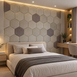 Panele Tapicerowane na Ścianę – Hexagony Premium
