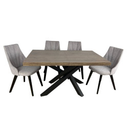 Stół loftowy rozkładany Stellar 140/220 x 80 dla 6-8 osób - nogi pająk