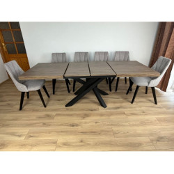 Stół loftowy rozkładany Stellar 140/220 x 80 dla 6-8 osób - nogi pająk