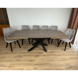 Stół loftowy rozkładany Stellar 140/220 x 80 dla 6-8 osób - nogi pająk