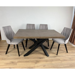 Stół loftowy rozkładany Stellar 140/220 x 80 dla 6-8 osób - nogi pająk