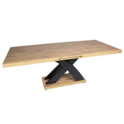 Stół loftowy rozkładany Xander 140/220 x 80 cm dla 6-8 osób - noga X