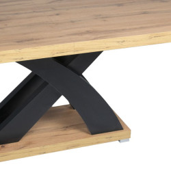 Stół loftowy rozkładany Xander 140/220 x 80 cm dla 6-8 osób - noga X