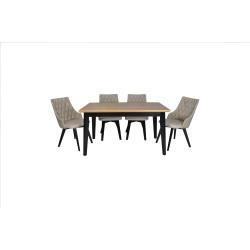 Stół rozkładany Axon 140/180 x 80 cm dla 6-8 osób - blat fornirowany