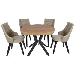 Stół okrągły rozkładany Riva Plus 100/200 x 100 cm dla 4-8 osób