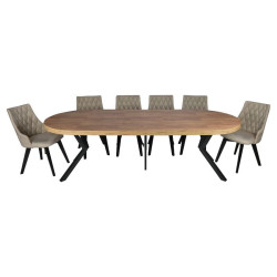 Stół okrągły rozkładany Riva Plus 100/200 x 100 cm dla 4-8 osób