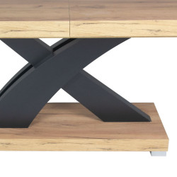Stolik kawowy rozkładany Xavier 120/180 x 65cm - noga X