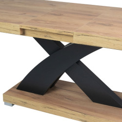 Stolik kawowy rozkładany Xavier 120/180 x 65cm - noga X