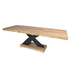 Stolik kawowy rozkładany Xavier 120/180 x 65cm - noga X