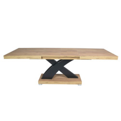 Stolik kawowy rozkładany Xavier 120/180 x 65cm - noga X