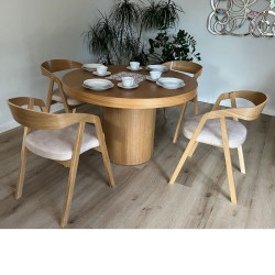 Stół okrągły rozkładany  Wiktoria  120/220 x 120 cm dla 6-12 osób