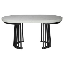 Stół okrągły rozkładany Camela noga metal-  100+2x50cm