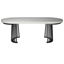 Stół okrągły rozkładany Camela noga metal-  100+2x50cm
