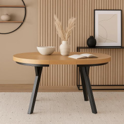 Stół okrągły rozkładany Nova Plus 100+2x50/ 100 cm dla 4-8 osób