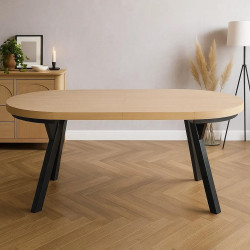 Stół okrągły rozkładany Nova Plus 100/150 x 100 cm dla 4-6 osób