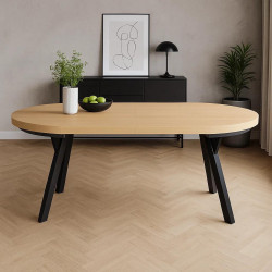 Stół okrągły rozkładany Nova Plus 100/150 x 100 cm dla 4-6 osób