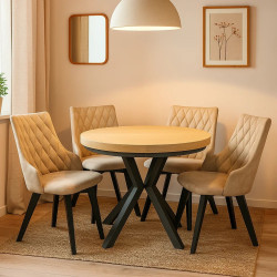Stół okrągły rozkładany Riva Plus 100/200 x 100 cm dla 4-8 osób