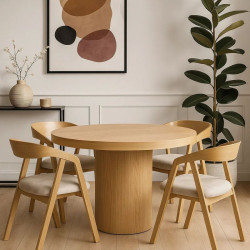 Stół okrągły rozkładany  Wiktoria  100/200 x 100 cm dla 4-8 osób